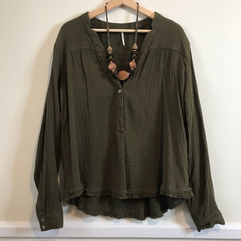 Free people gauze tunic top